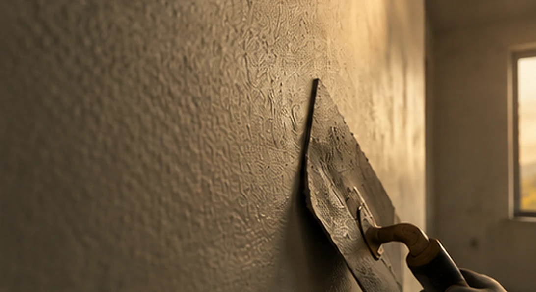 Serviço de reboco interno em obra